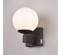 Trio Lighting Aplique Kula de el baño pantalla vidrio IP44 negro
