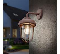 Trio Lighting Aplique para exterior DUERO, color óxido Altura 33 cm Metal/vidrio IP44