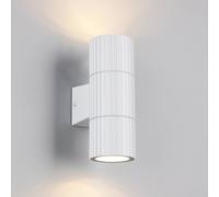 Trio Lighting Aplique para exterior Parana, blanco mate, altura 16 cm, metal, 2 luces.