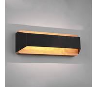 Trio Lighting Arino aplique de pared LED, negro, ancho 35,2 cm