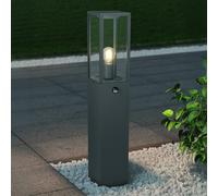 Trio Lighting Bolardo luminoso de sensor GARONNE, antracita, altura 80 cm, metal IP44