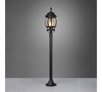 Trio Lighting Bolardo luminoso Elvo, negro mate, altura 100 cm, aluminio
