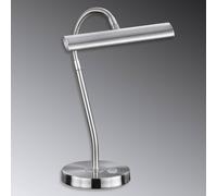 Trio Lighting Curtis - Lámpara de mesa LED, níquel mate