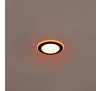 Trio Lighting Downlight empotra LED Argus RGBW mando Ø8cm negro