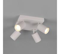 Trio Lighting Downlight Soka, gris claro, longitud 20 cm, metal, 4 luces.