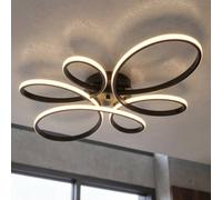 Trio Lighting Fly Plafón LED, negro mate, 3.000 K, 83 cm x 45 cm