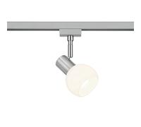 Trio Lighting Foco de riel para DUOline, cristal opalino, color níquel, E14