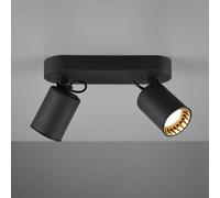 Trio Lighting Foco de techo Pago, 2 luces, negro