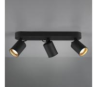 Trio Lighting Foco de techo Pago, 3 luces, negro