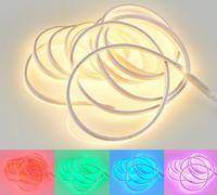 TRIO LIGHTING FOR YOU Reality LED Stripe Neon R65585100, plástico blanco, LED RGB de 20 vatios incluido, 500 cm acortable, mando a distancia