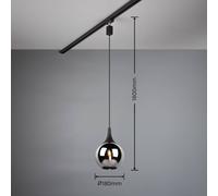 Trio Lighting Lámpara colgante de carril Lumina para DUOline, negra/cromada