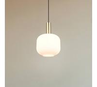 Trio Lighting Lámpara colgante Diva, 1 luz, color latón, opal, metal, cristal
