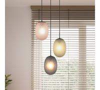Trio Lighting Lámpara colgante Facette, multicolor, Ø 43 cm, 3 luces, cristal