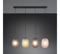 Trio Lighting Lámpara colgante Facette, multicolor, longitud 117 cm, 4 luces, cristal