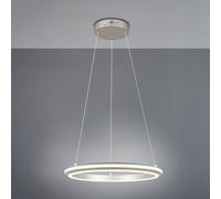 Trio Lighting Lámpara colgante LED Amador, Ø 45 cm, color níquel, metal, CCT