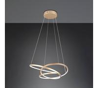 Trio Lighting Lámpara colgante LED Darvin longitud 64 cm, color dorado, metal, CCT