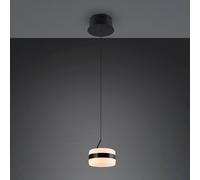 Trio Lighting Lámpara colgante LED Dios, negra, Ø 15 cm, metal, CCT
