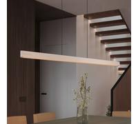 Trio Lighting Lámpara colgante LED Donegal, color beige, longitud 150 cm, CCT