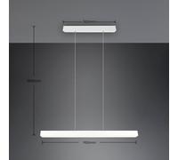 Trio Lighting Lámpara colgante LED Paros DUOline, barras, blanco