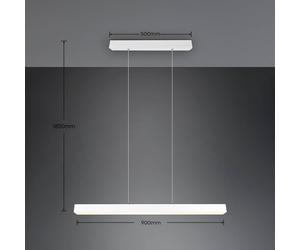 Trio Lighting Lámpara colgante LED Paros DUOline, barras, blanco