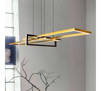 Trio Lighting Lámpara colgante LED Salinas, color latón, metal, 110 cm de largo