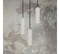 Trio Lighting Lámpara colgante Soka, gris claro, Ø 28 cm, metal, 3 luces.