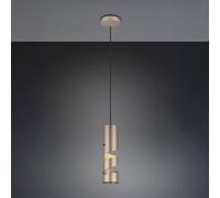 Trio Lighting Lámpara colgante Stream, marrón, Ø 8 cm, metal, GU10