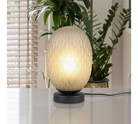 Trio Lighting Lámpara de mesa Facette, verde, altura 29 cm, cristal, E27