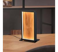 Trio Lighting lámpara de mesa LED Kalea, altura 30 cm, color madera, madera