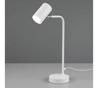 Trio Lighting Lámpara de mesa Marley, blanca, altura 45 cm, metal