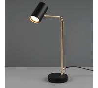 Trio Lighting Lámpara de mesa Marley, negro/latón, altura 45 cm, metal