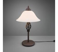 Trio Lighting Lámpara de mesa Rustica interruptor de cable óxido
