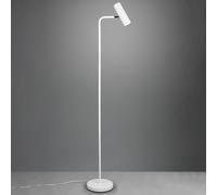 Trio Lighting Lámpara de pie Marley, blanca, altura 151 cm, metal