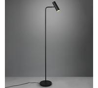 Trio Lighting Lámpara de pie Marley, negra, altura 151 cm, metal