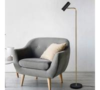 Trio Lighting Lámpara de pie Marley, negro/latón, altura 151 cm, metal