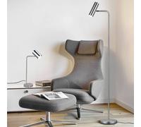 Trio Lighting Lámpara de pie Marley, níquel, altura 151 cm, metal