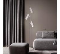 Trio Lighting Lámpara de pie Soka, gris claro, altura 150 cm, metal, 3 luces.
