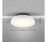 Trio Lighting Lámpara de riel LED Camillus para DUOline, blanco, Ø 17 cm