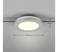 Trio Lighting Lámpara de riel LED Camillus para DUOline, titanio, Ø 17 cm