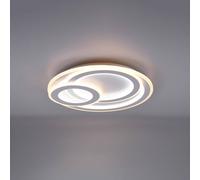 Trio Lighting Lámpara de techo LED Mita con control remoto, CCT, redonda
