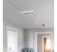 Trio Lighting Plafón decorativo moderno Indira LED integrado 80% ahorro de energía Metal Níquel mate