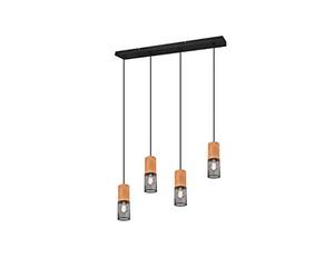 TRIO Lighting Leuchten Tosh lámpara Colgante, Negro Mate