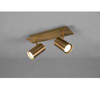 TRIO LIGHTING MARLEY BAR 2 SPOTS CYLINDER ANTIQUE BRASS CM 30 802400204