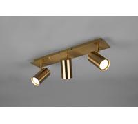TRIO LIGHTING MARLEY BARRA 3 SPOTS CIL. OTTONE ANTICATO CM48 802400304