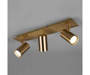 Trio Lighting Marley downlight de techo, latón envejecido, 3 luces