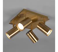 Trio Lighting Marley downlight de techo, latón envejecido, 4 luces