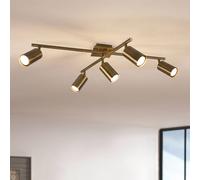 Trio Lighting Marley downlight de techo, latón envejecido, 5 luces