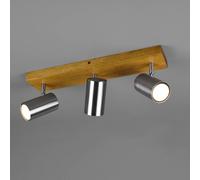 Trio Lighting Marley downlight de techo, níquel mate, 3 luces