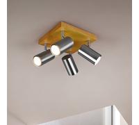 Trio Lighting Marley downlight de techo, níquel mate, 4 luces