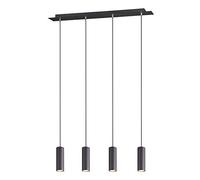 Trio Lighting, Marley, excl. 4 X GU10, Negro mate, Pendel 4-flammig